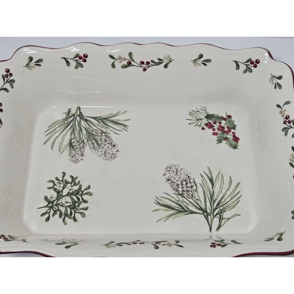 Better Homes Gardens Winter Forest Heritage Stoneware Rectangular Casserole Bake